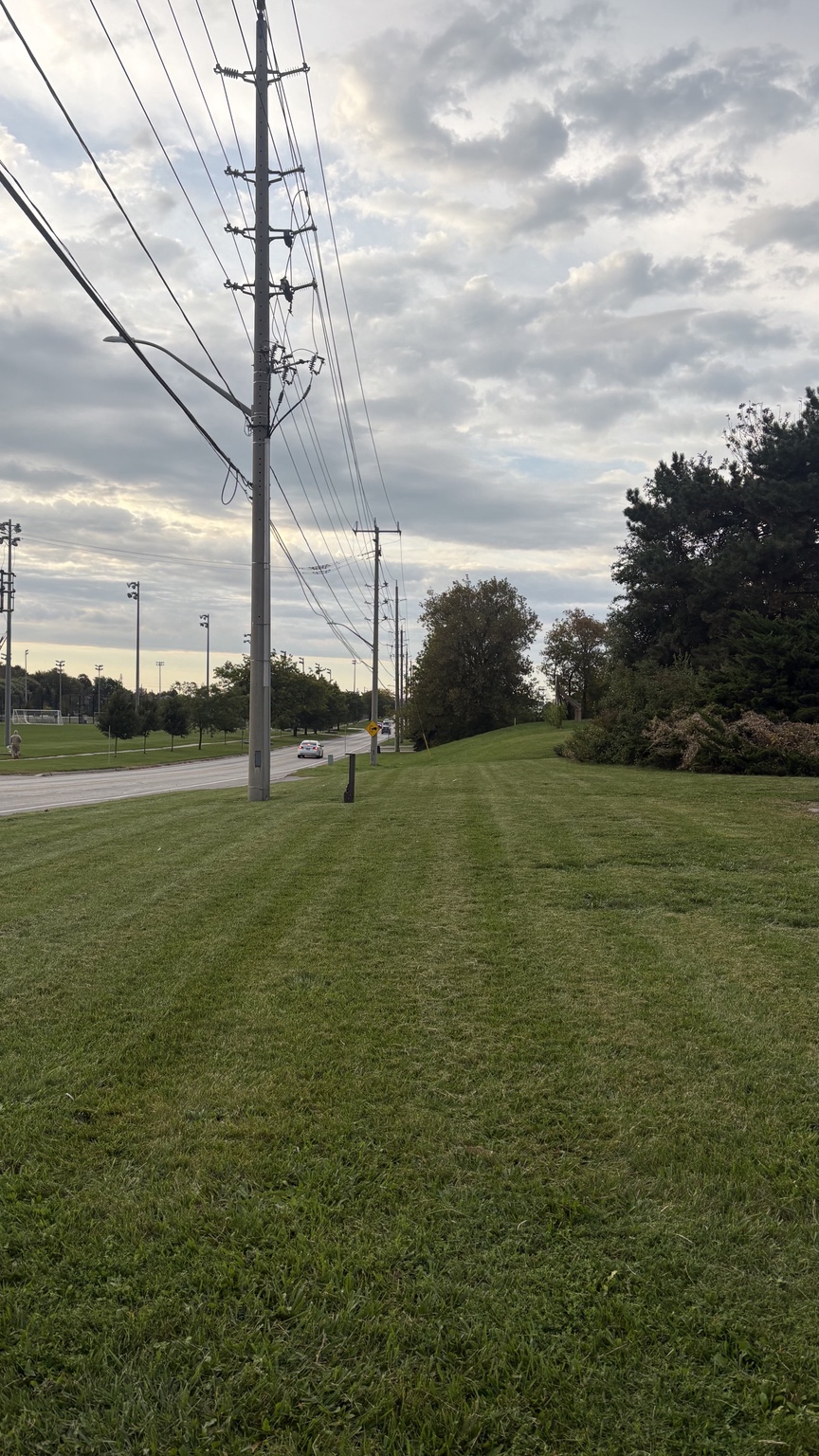 A freshly maintained lawn and neatly trimmed edges, photographed by Emerald Estates Lawn Care